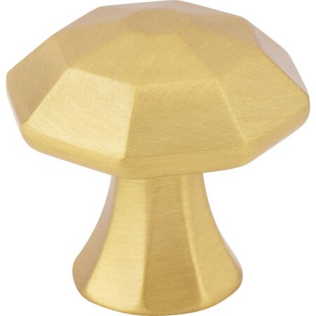 1-1/4 Overall Length Brushed Gold Octagonal Wheeler Cabinet Knob